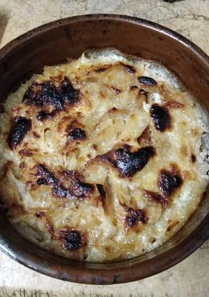 صورة لوصفة ام علي بالمكسرات والقشطه 🍮🍵