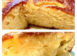 Foto di Torta di mele e yogurt greco (con purea di pere calda)