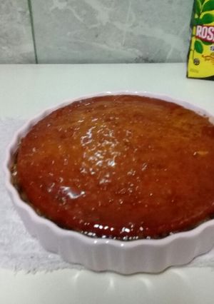 Una foto de Budín de pan y coco