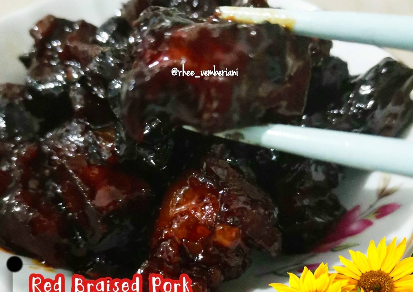 Babi Merah Saos Shaoxing (Red Braised Pork in Chinese Wine)