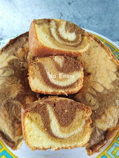 Foto resep Marble Cake/Marmer Cake/ Lembut tanpa Sp/Pengembang apapun