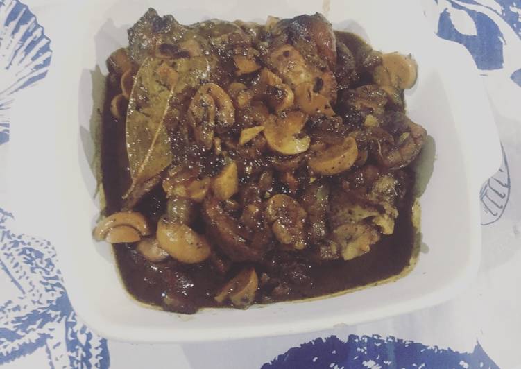 Recipe of Homemade Pork Adobo w Mushrooms