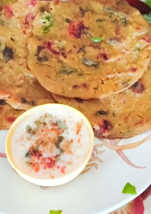 A picture of Healthy Tasty Masaledar Vegetable High Protein Oats Chilla.