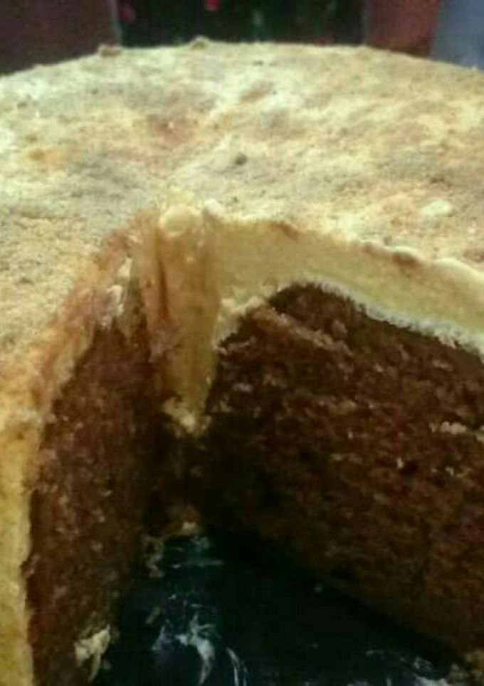 صورة لوصفة كيكة الكاكاو بالكراميل..😁😁