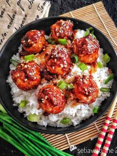 Foto resep Teriyaki Chicken Ball Rice Bowl🍚