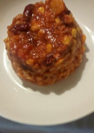 Foto di Riso con Chili in stile TexMEX