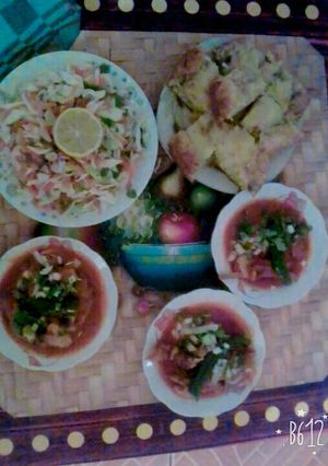 صورة لوصفة كمونية وطاجين وسلطة
