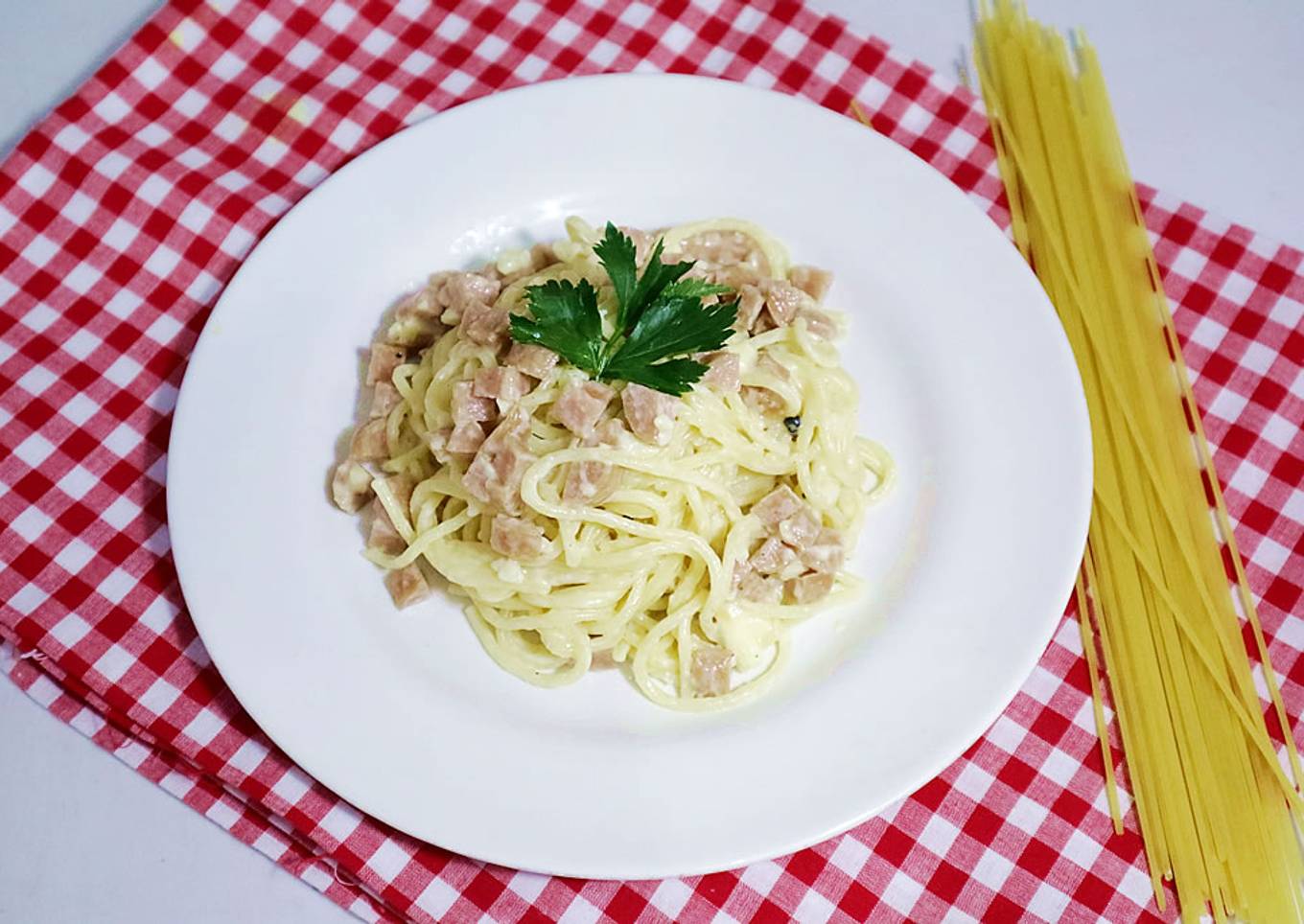 Resep Spaghetti Carbonara Cheese, Gampang plus Enak Banget!