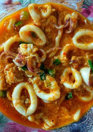 Foto resep Cumi Pedas Saus Telor