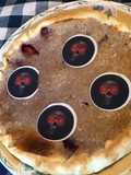 Tarte « skull »aux pêches de vigne et noix