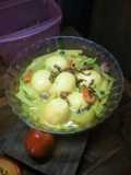 Telur,manisah(labu siam) bumbu kuning