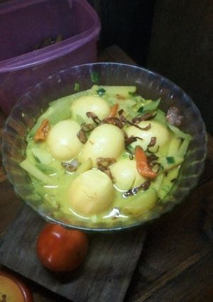Foto resep Telur,manisah(labu siam) bumbu kuning