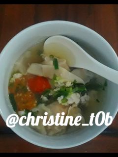 Foto resep Pangsit rebus kuah/wontun