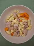 Fusilli con zucca e salsiccia