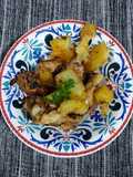 Coxinhas de frango com batatas ao forno