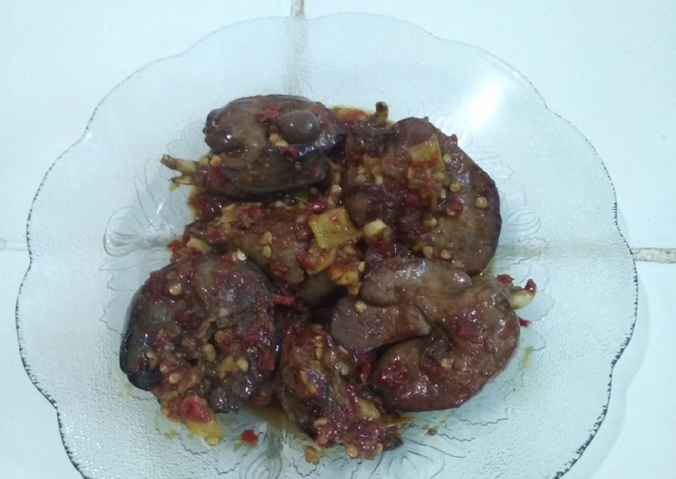 Hati ayam balado