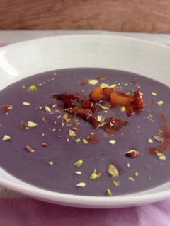 Una foto de Crema de lombarda con manzana