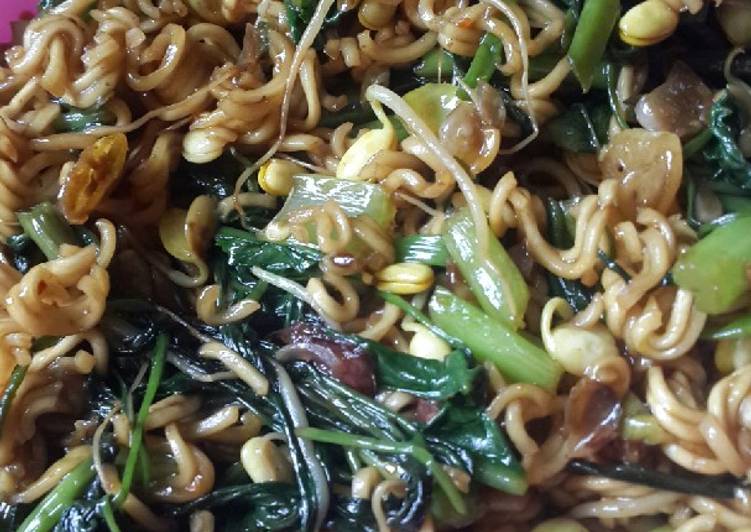 Resep Tumis kangkung capar mie yang Lezat
