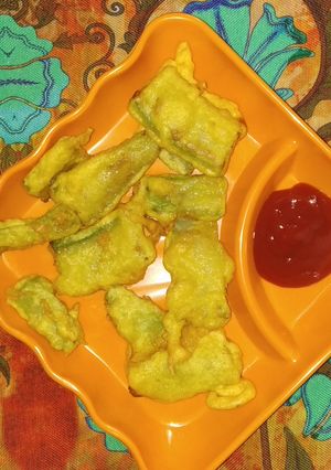 A picture of Sponge gourd fritters.
