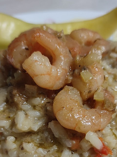 Una foto de Camarones al pil pil (con ají verde)