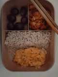 Garlic shrimp bento + scrambled egg 🍱🥚