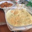 Merluza con salsa y queso gratinado por encima