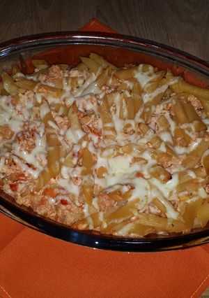 O poză a rețetei Paste gratinate cu ragù de pui.