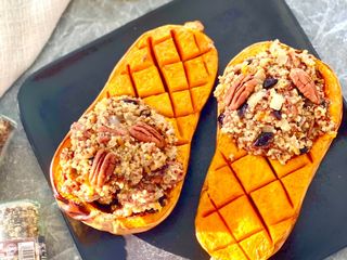 Courge butternut farcie au quinoa