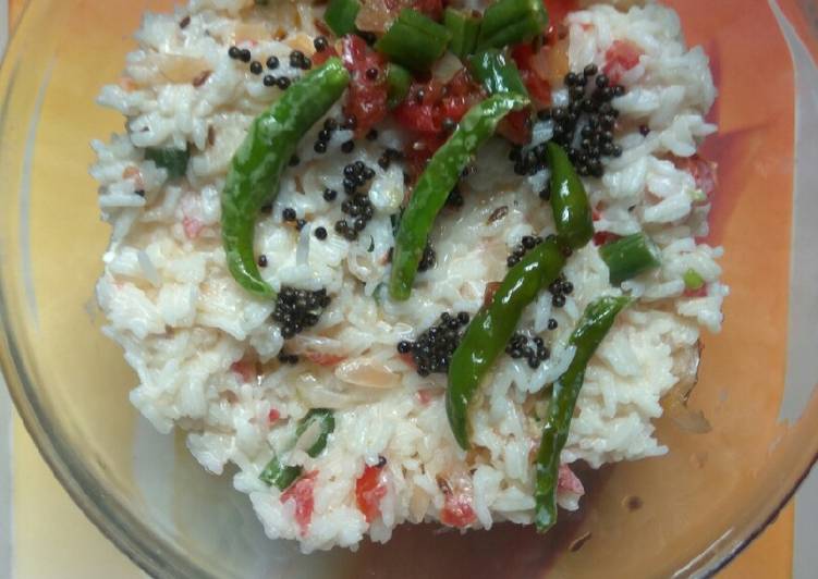 Simple Way to Make Quick Curd rice