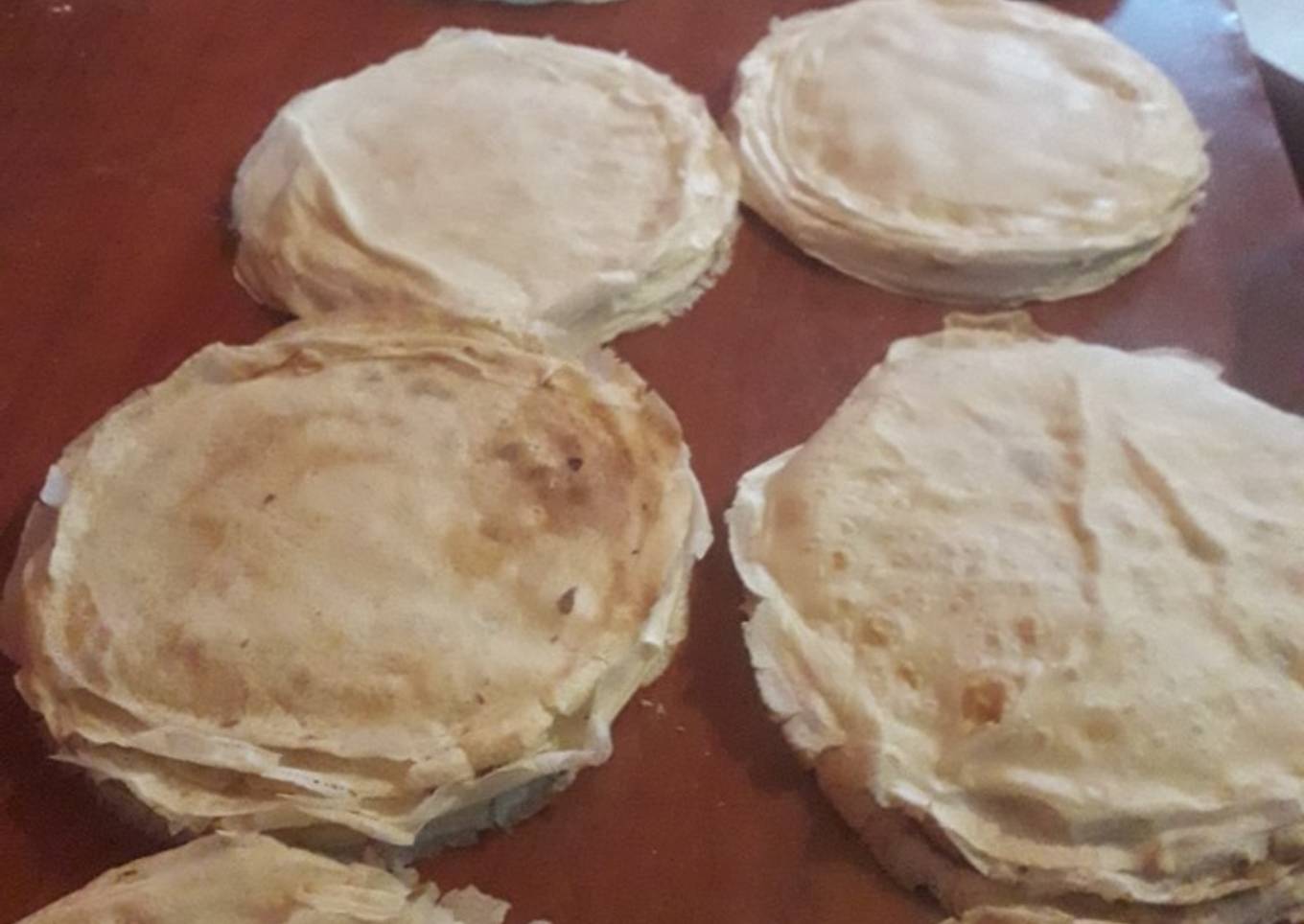 Masa creps para canelones o para torre de fiambre