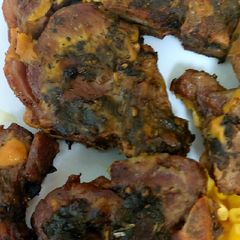 A picture of My Roasted Dijon & Herbs Lamb Chops 😋.