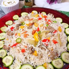 A picture of Beef veggies biryani😋😍😘.