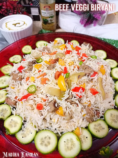 A picture of Beef veggies biryani😋😍😘.