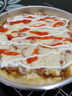 Foto resep Mushroom and Sausage pizza