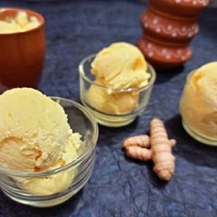 Turmeric ice cream A picture of Turmeric ice cream.