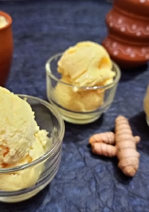 A picture of Turmeric ice cream.