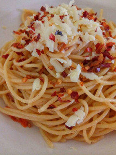 Foto resep Spaghetti Aglio Olio Smoked Beef