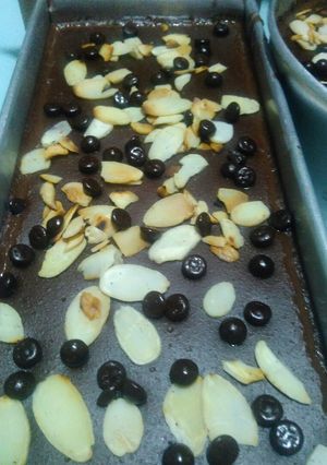 Foto resep Pudding brownies almond