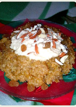A picture of Louki ka halwa.
