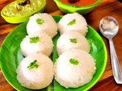 A picture of idli sambar chutney