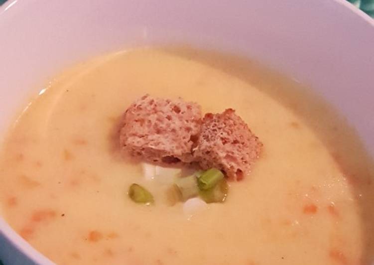 شوربة البطاطس سهلة ولذيذة