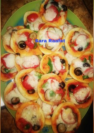 صورة لوصفة ميني بيتزا للولاد في المدرسه تحفه 🍕🍕🍕