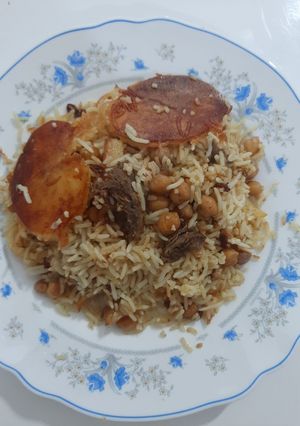 عکسی از دستور نخود پلو