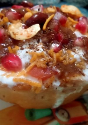 A picture of Katori chaat.