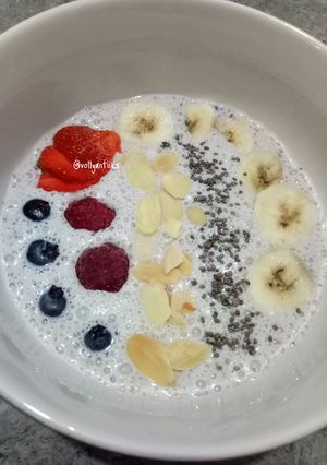Foto resep Blueberry smoothies bowl
