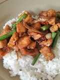 Tumis tahu tempe teri dan kacang panjang bumbu teriyaki