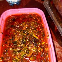 A picture of Okro soup.