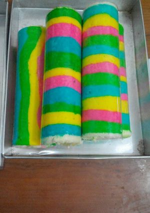 Foto resep Bolu gulung pelangi