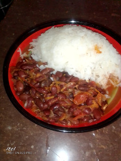 A picture of Rice and beans.