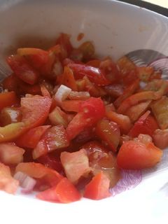 Tomato salad ainihin hoton girkin